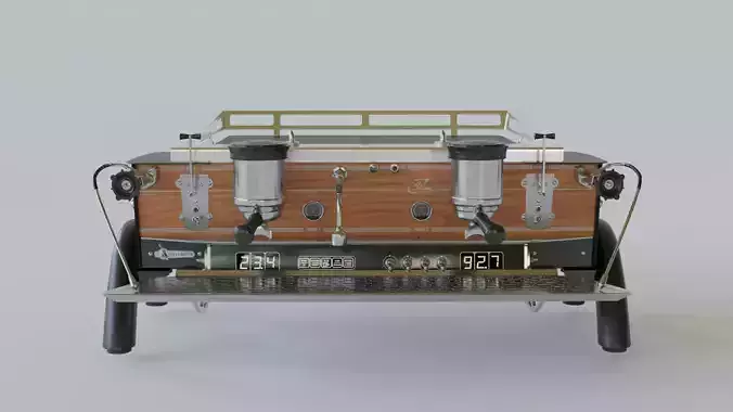 Coffee machine Kees Van Der - Slim Jim PBR 3D model 2