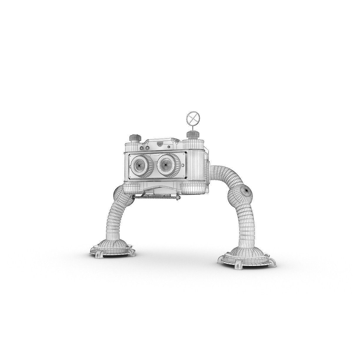 Funny Robot Character 3D model_4