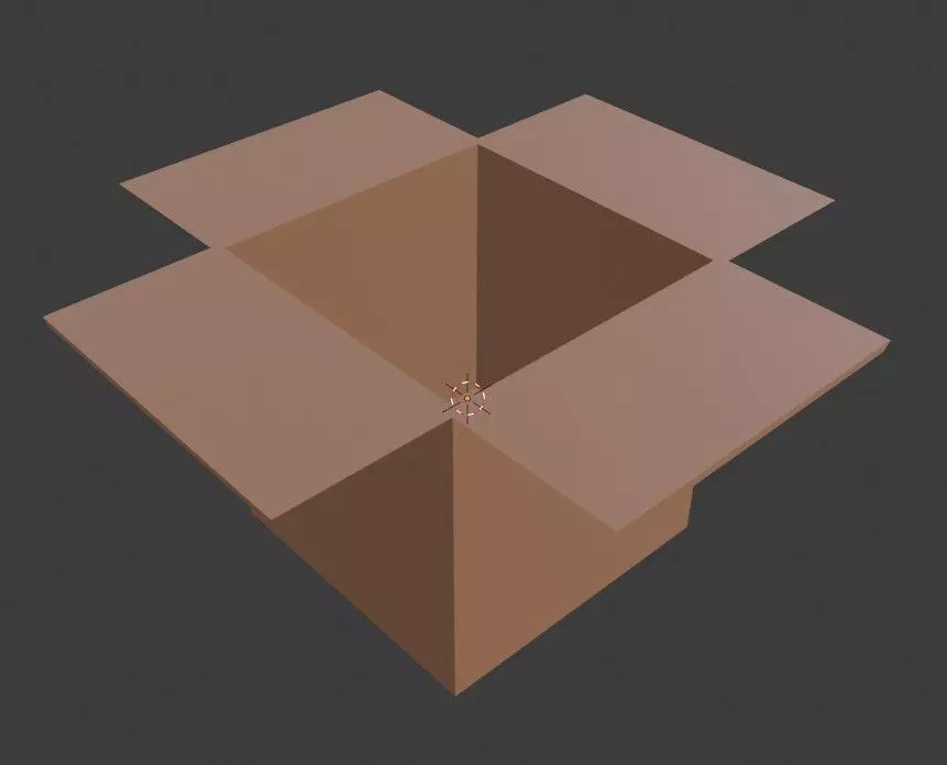 Cardboard box Free low-poly 3D model_0