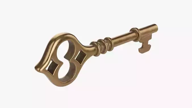 Antique brass key