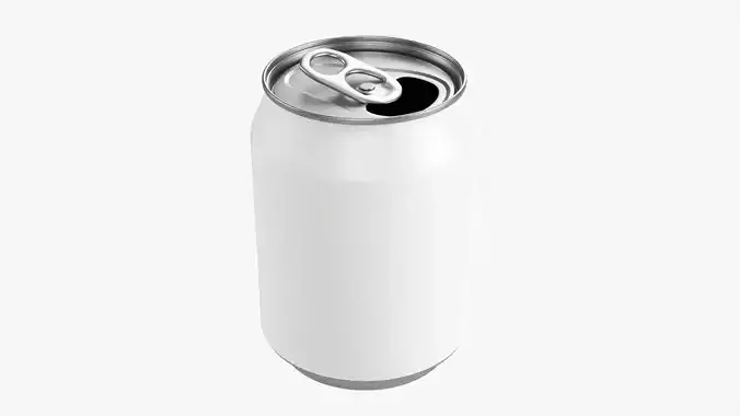 Opened standard beverage can 250 ml 8-45 oz 3D model