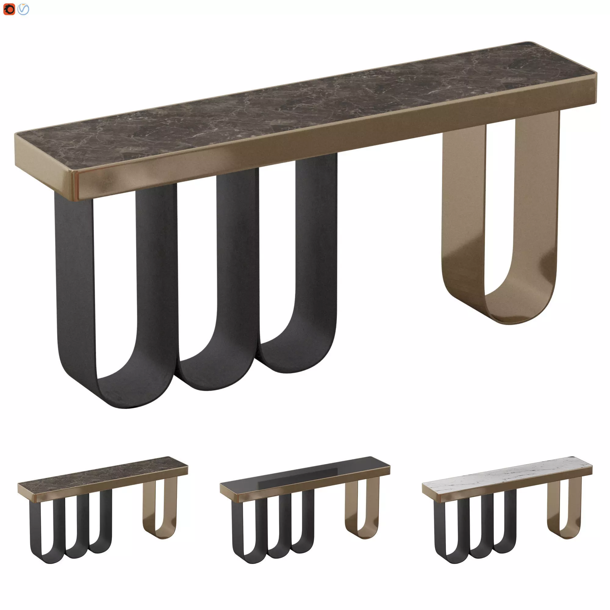 Console table 01 3D model