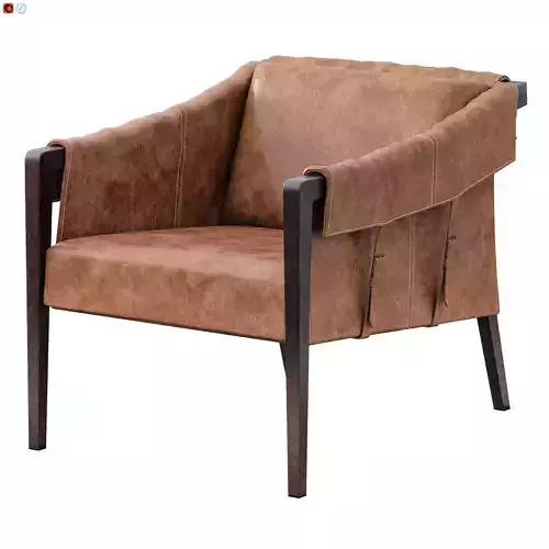 BAUER TOP-GRAIN LEATHER CHAIR WARM TAUPE DAKOTA