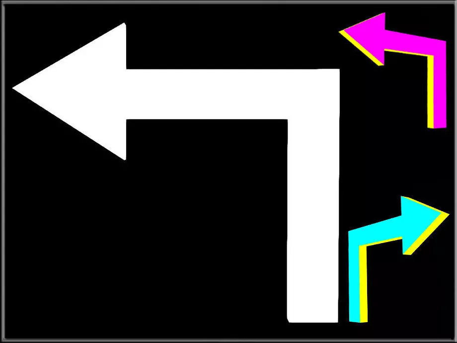 90 Degree Turn Arrow Low-poly 3D model