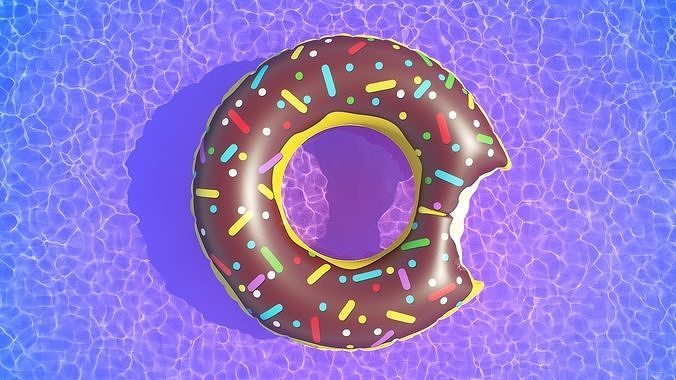 Swim ring donut 07 3D model