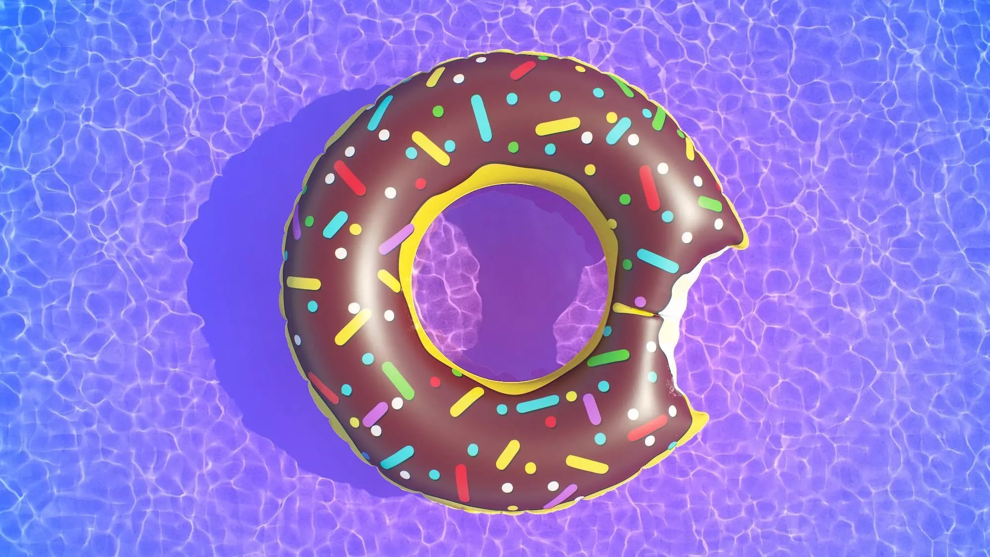 Swim ring donut 07 3D model_0