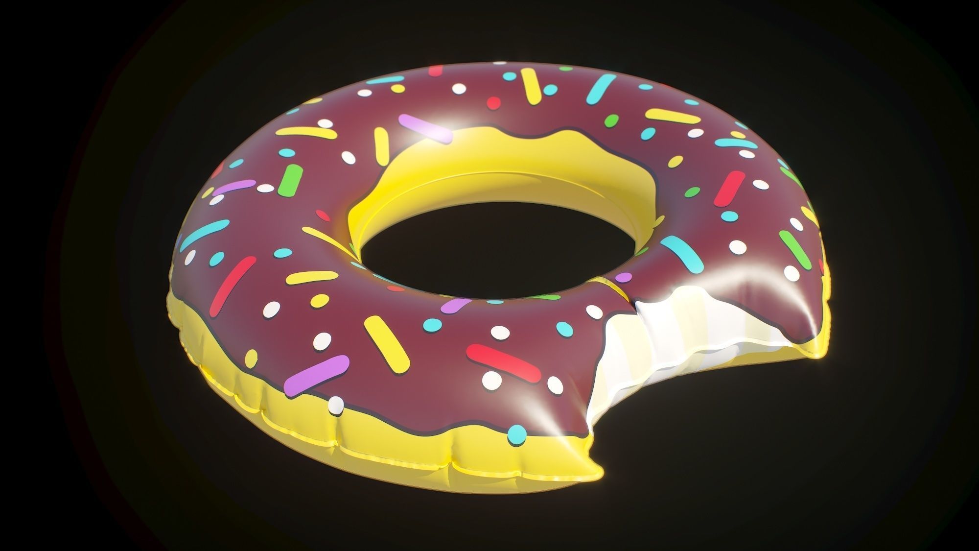 Swim ring donut 07 3D model_12