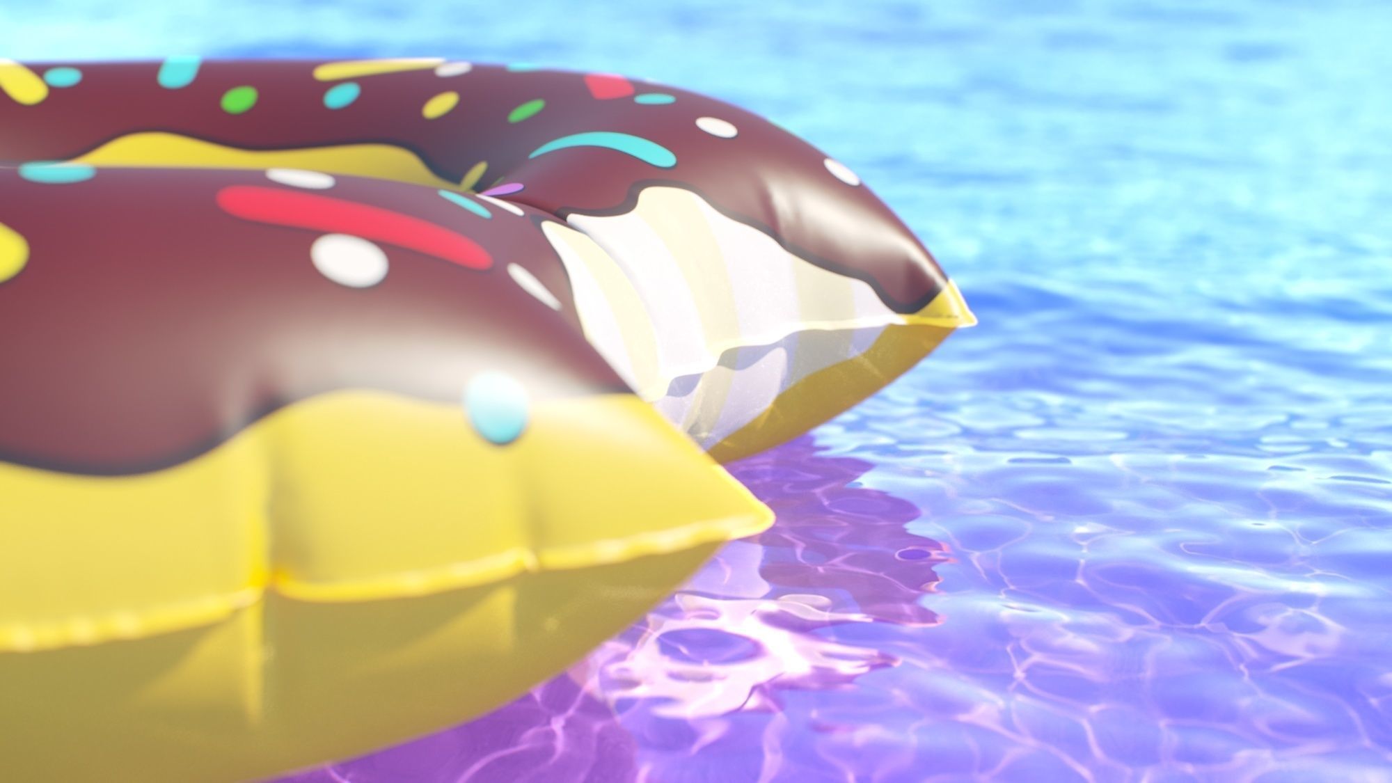 Swim ring donut 07 3D model_6