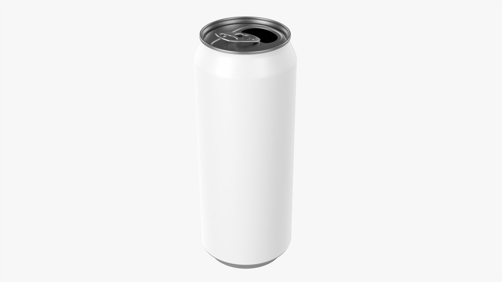 Opened standard beverage can 500 ml 16-9 oz 3D model_1