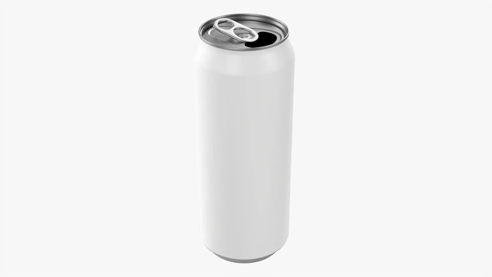 Opened standard beverage can 500 ml 16-9 oz 3D model_0