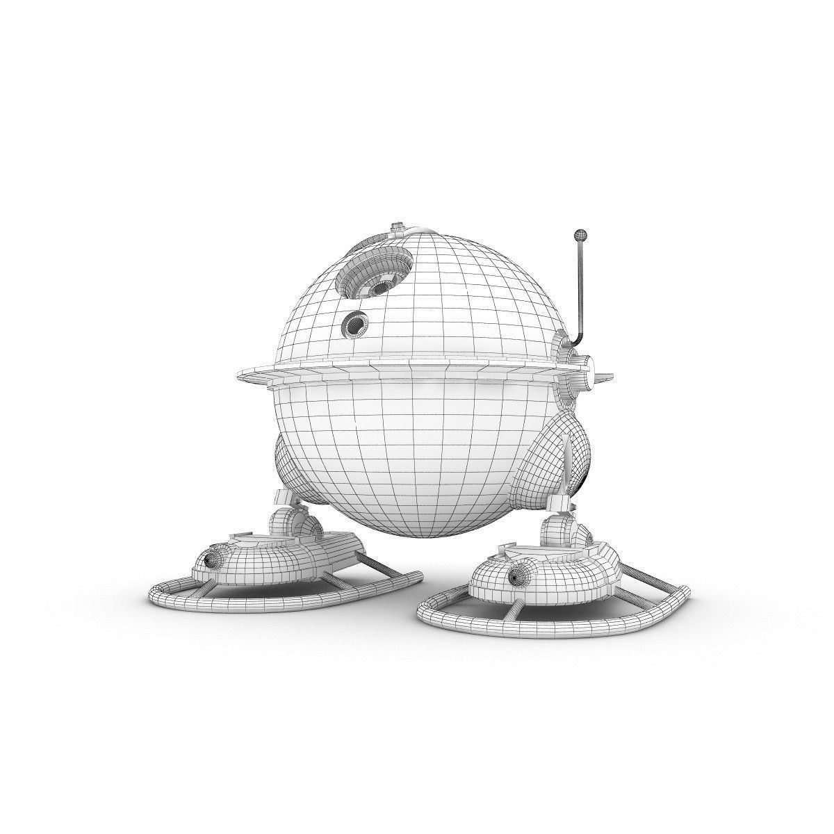 Funny Robot Character 3D model_4