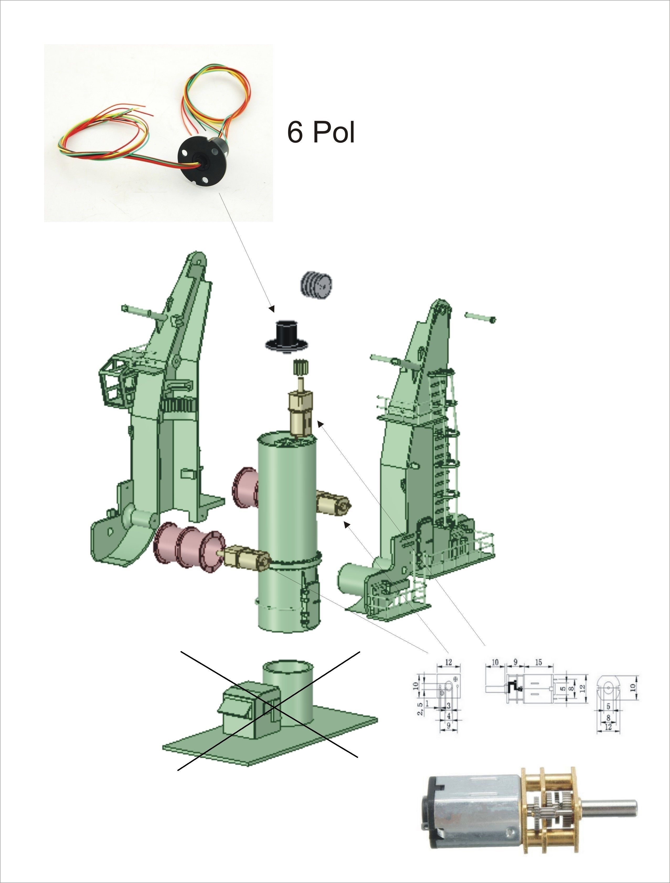 Crane B for converting the Seabex One to a  Kreuz Installer 3D print model_2