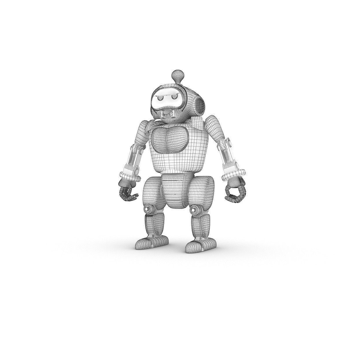 Funny Robot Character 3D model_4