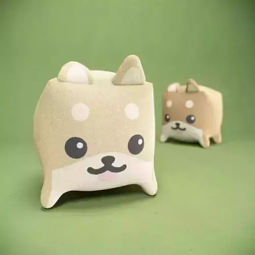 kids shiba cube toy 3D model