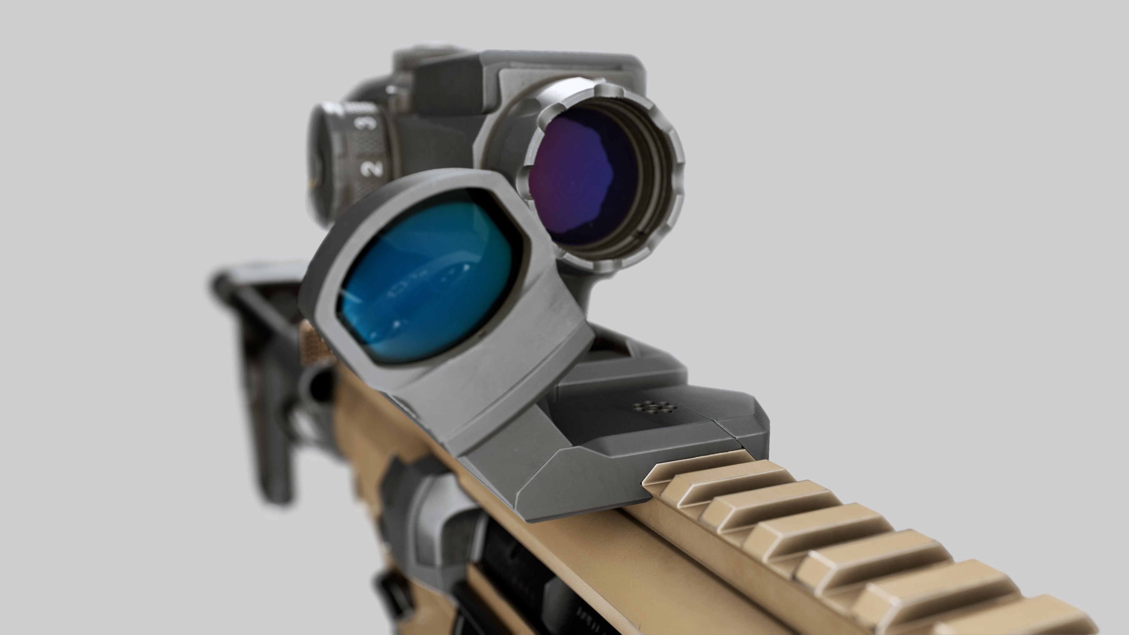 Arisaka Offset Optic Mount Free low-poly 3D model_9