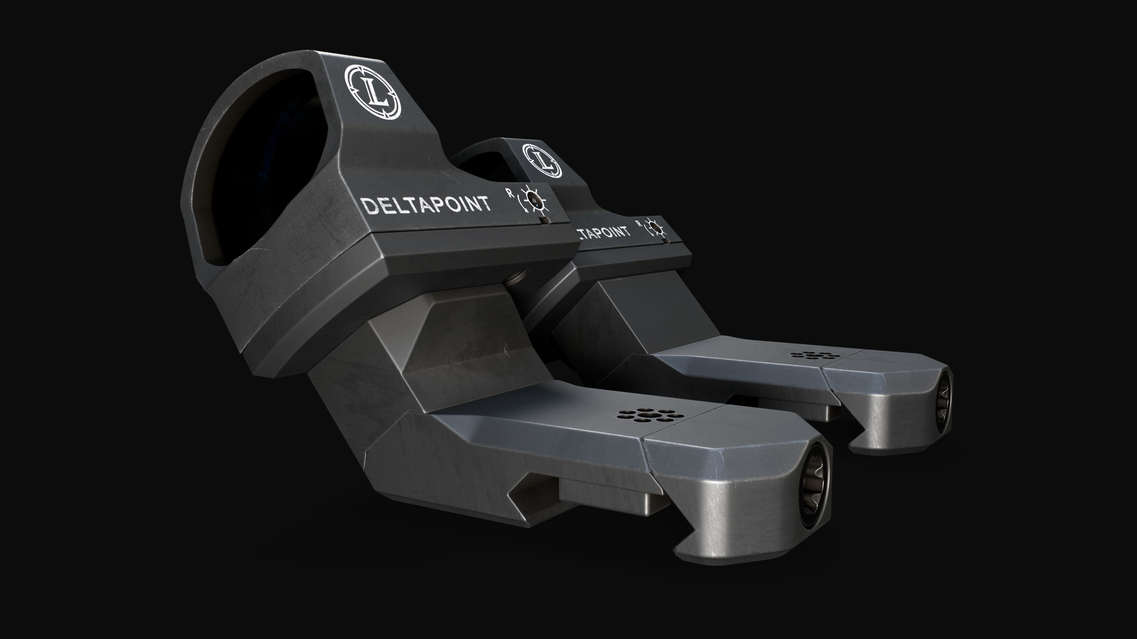 Arisaka Offset Optic Mount Free low-poly 3D model_2