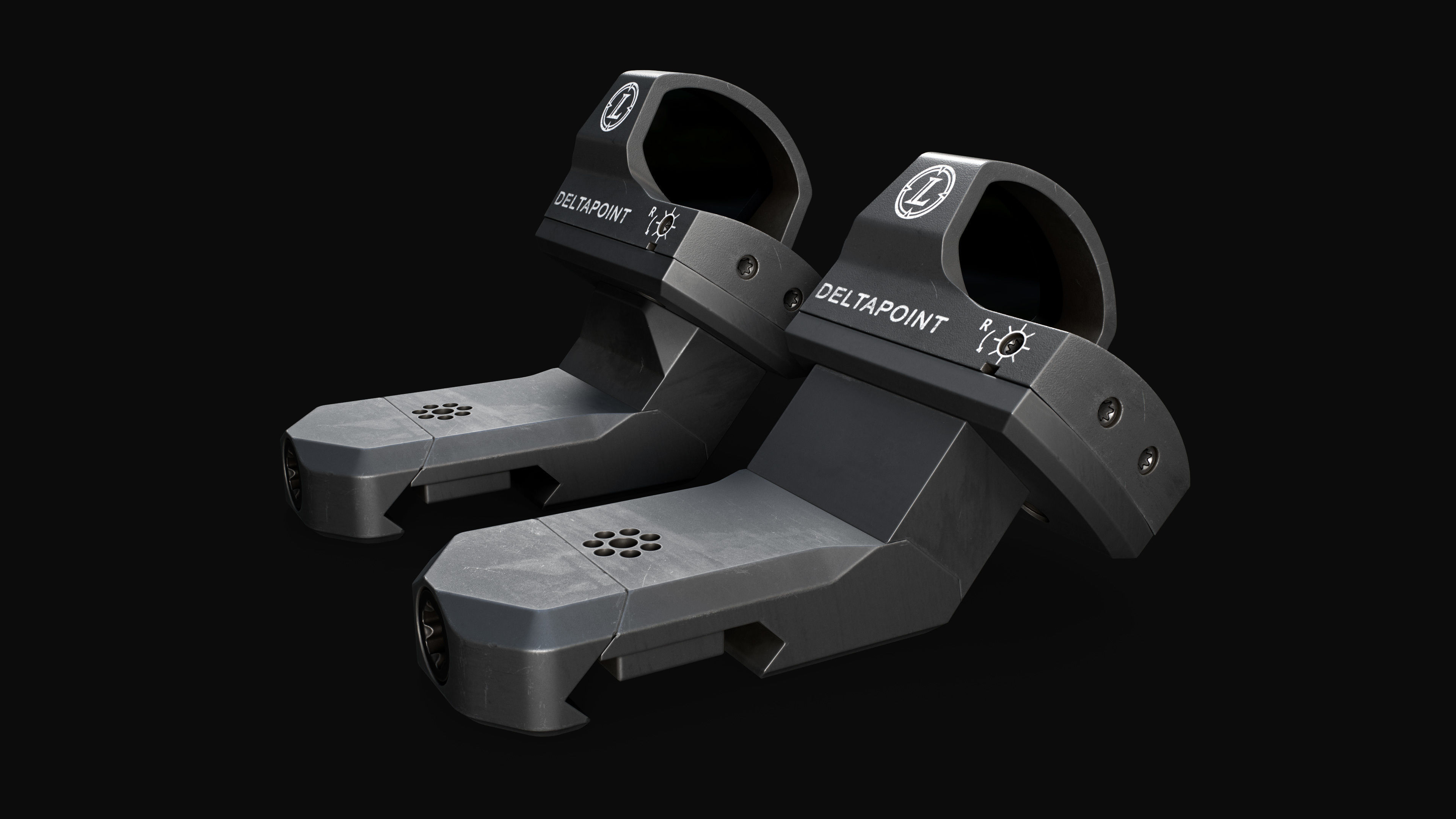 Arisaka Offset Optic Mount Free low-poly 3D model_4