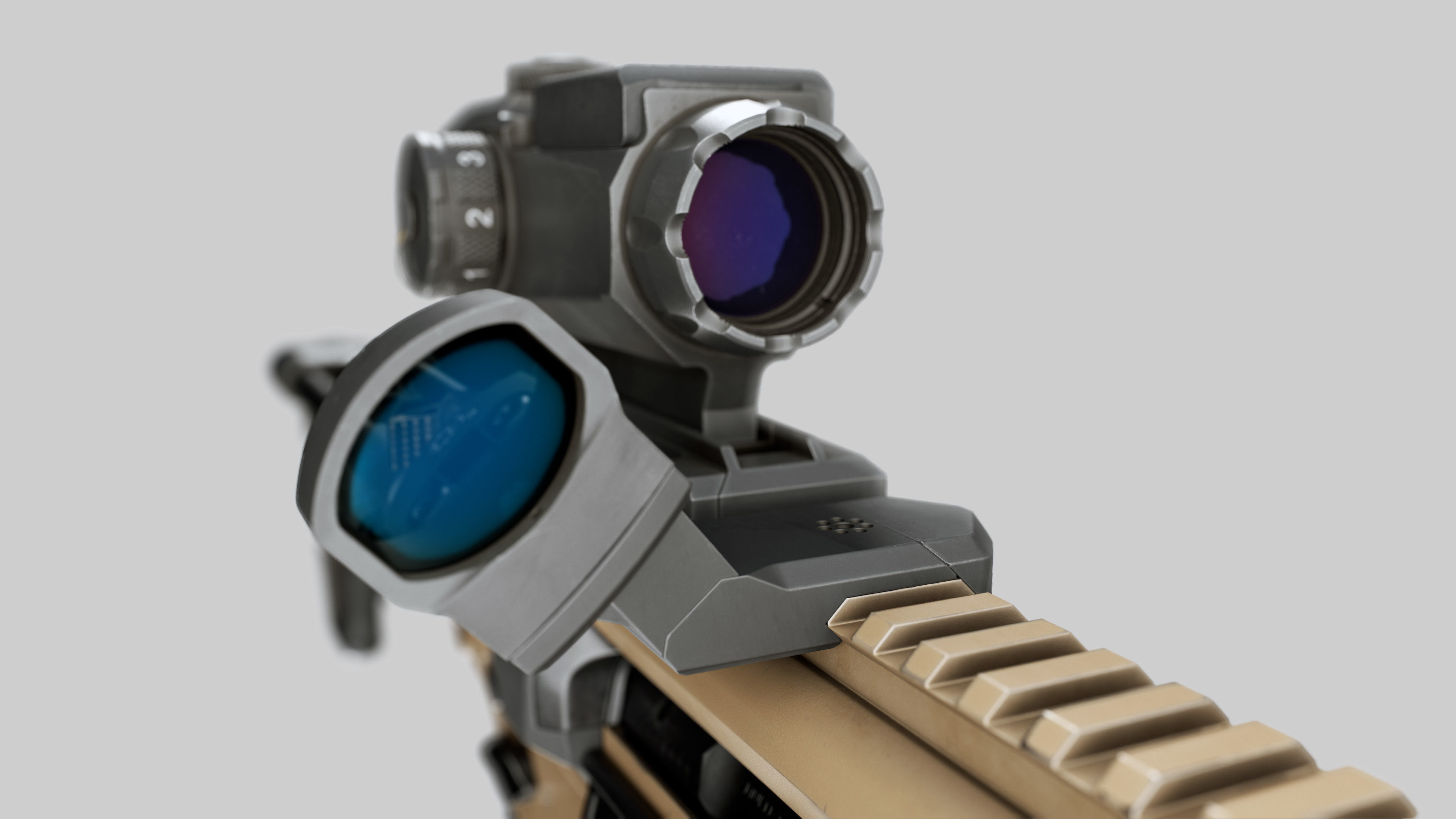 Arisaka Offset Optic Mount Free low-poly 3D model_10