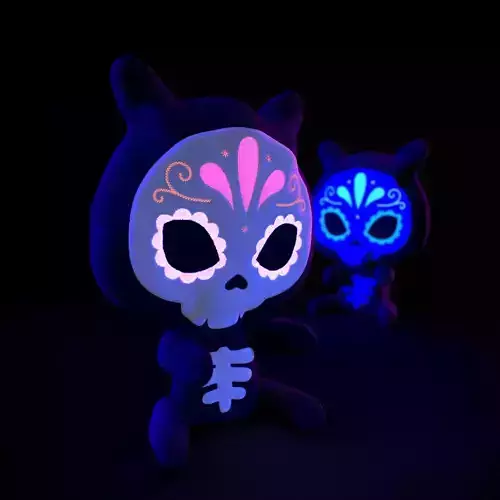 kids sugar skull kitty toy 3D model