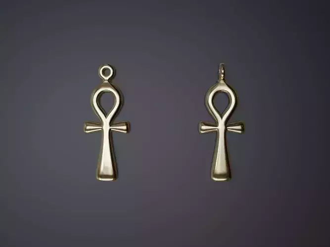 Ankh earring and pendant - Printer ready