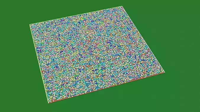 Low Poly Colorful smart maze 201x201