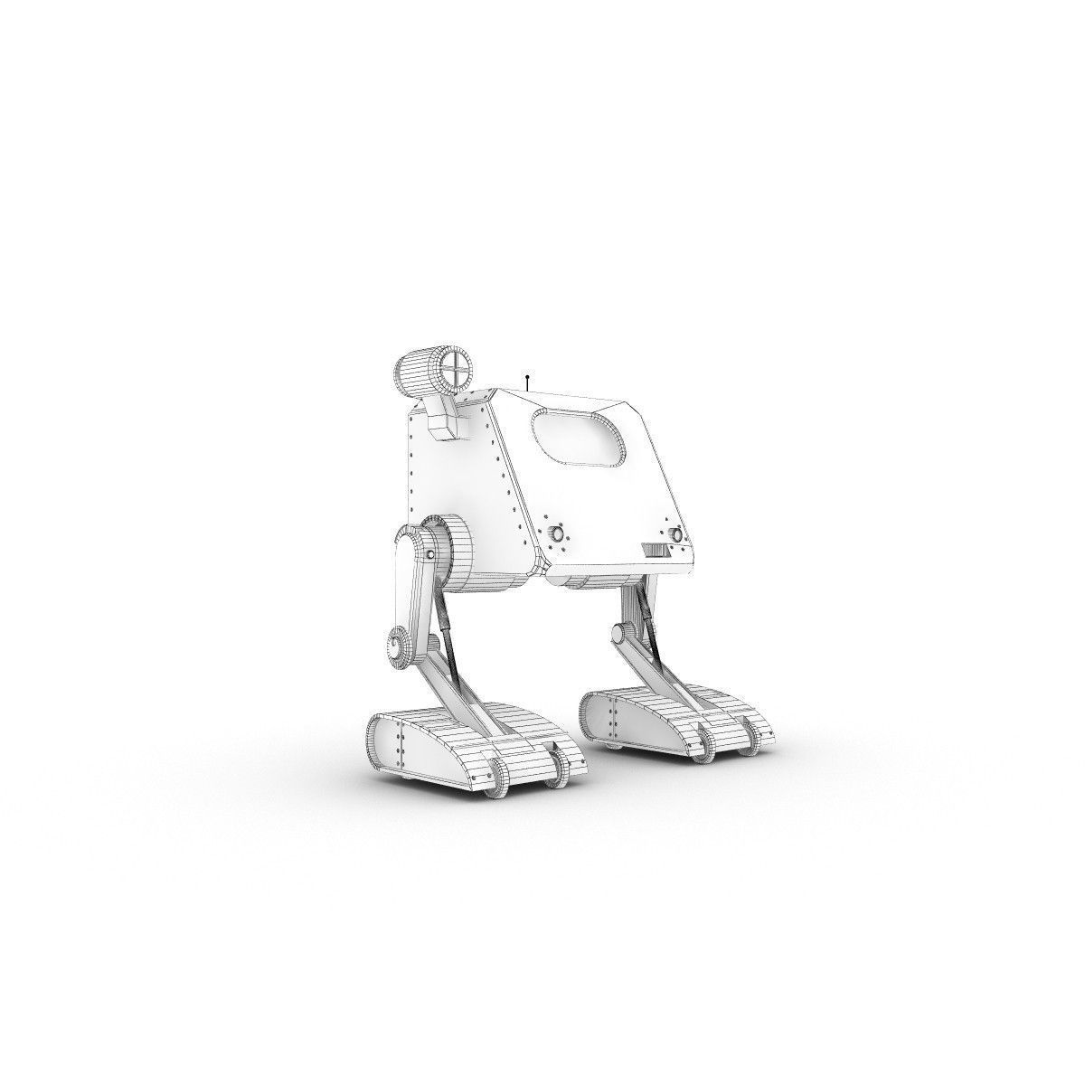 Funny Robot Character 3D model_6