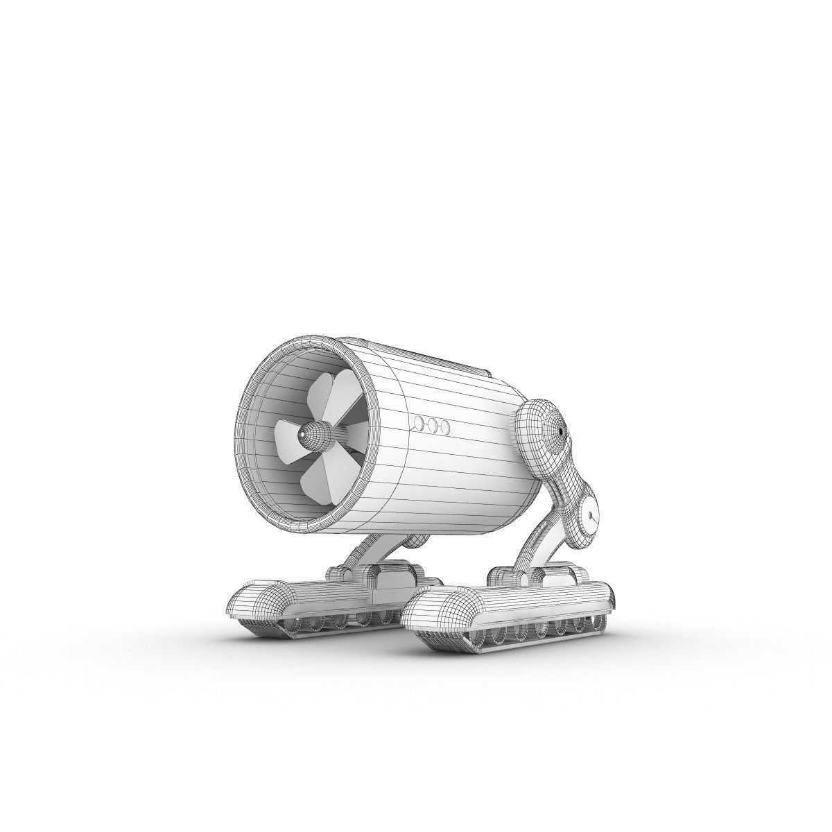 Funny Robot Character 3D model_6