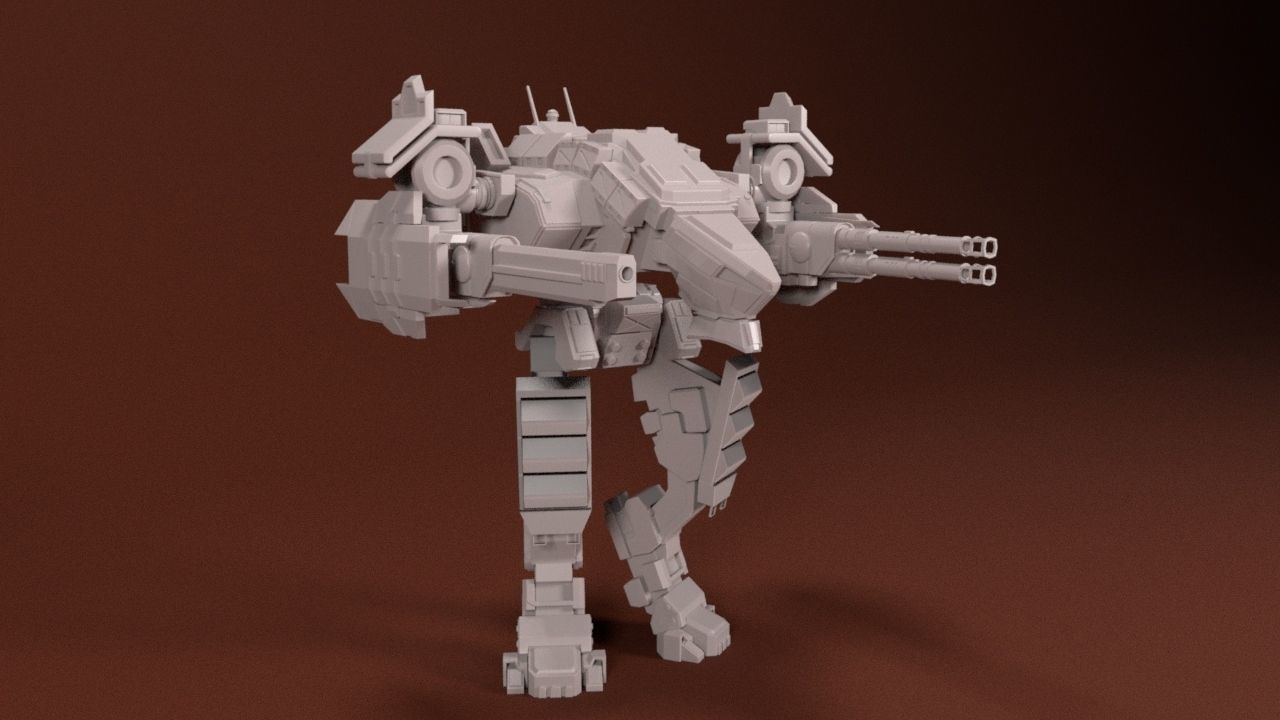 28mm Light Mech Kit - Guardian 3D print model_1