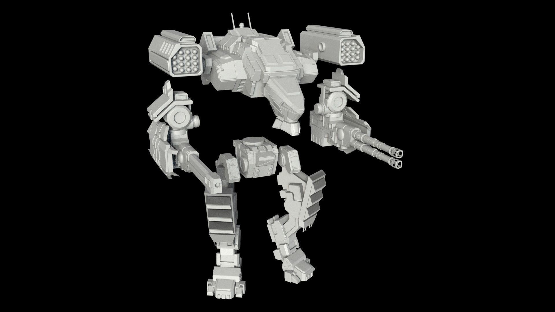 28mm Light Mech Kit - Guardian 3D print model_4