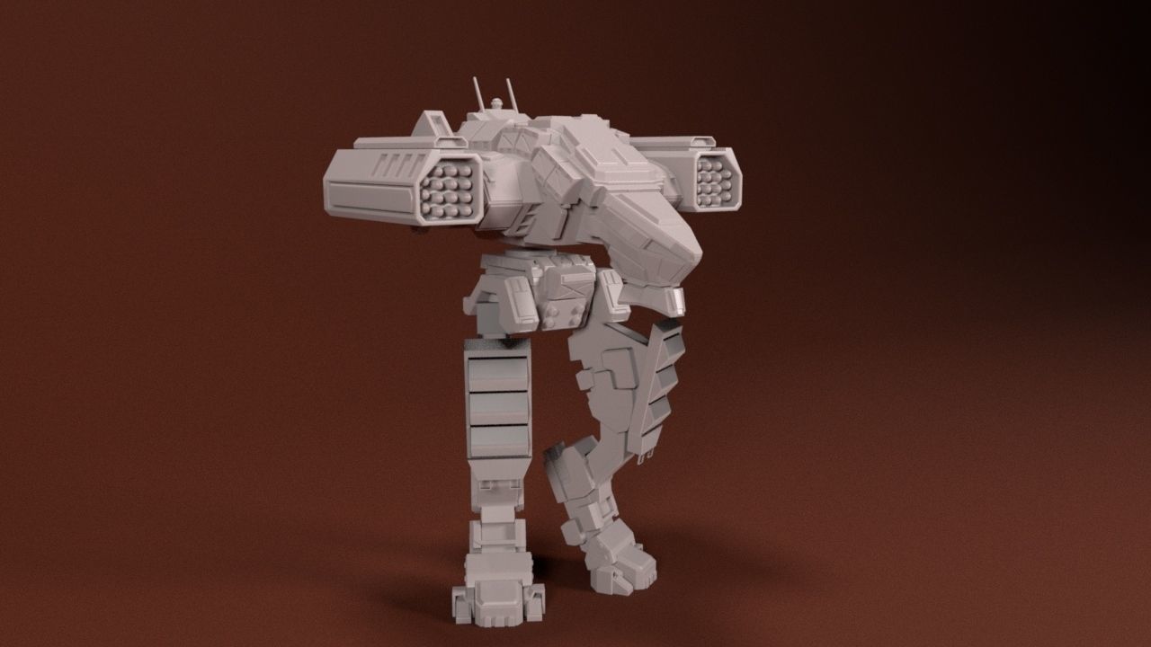 28mm Light Mech Kit - Guardian 3D print model_2