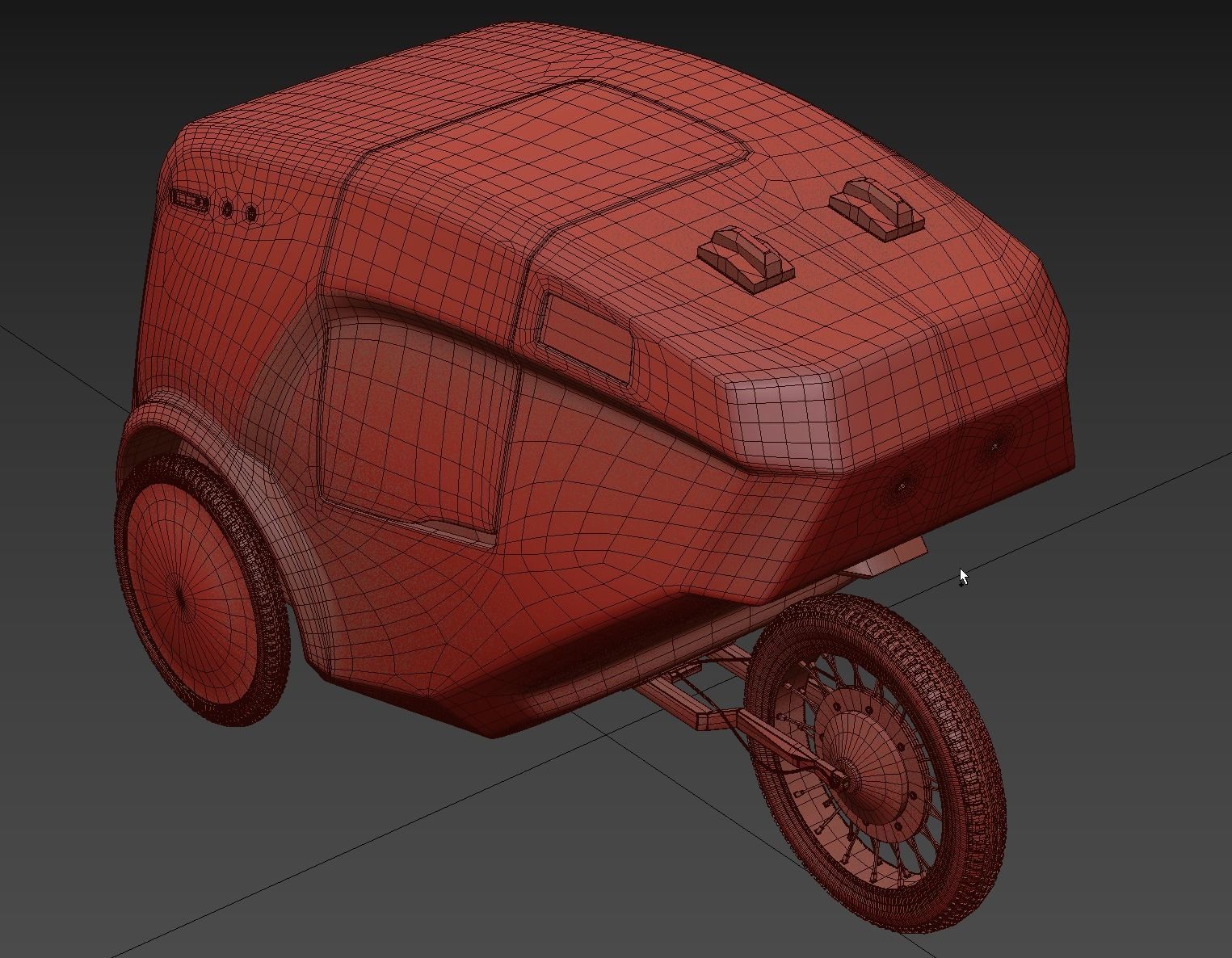 Autonomous delivery robot concept 3D model_6