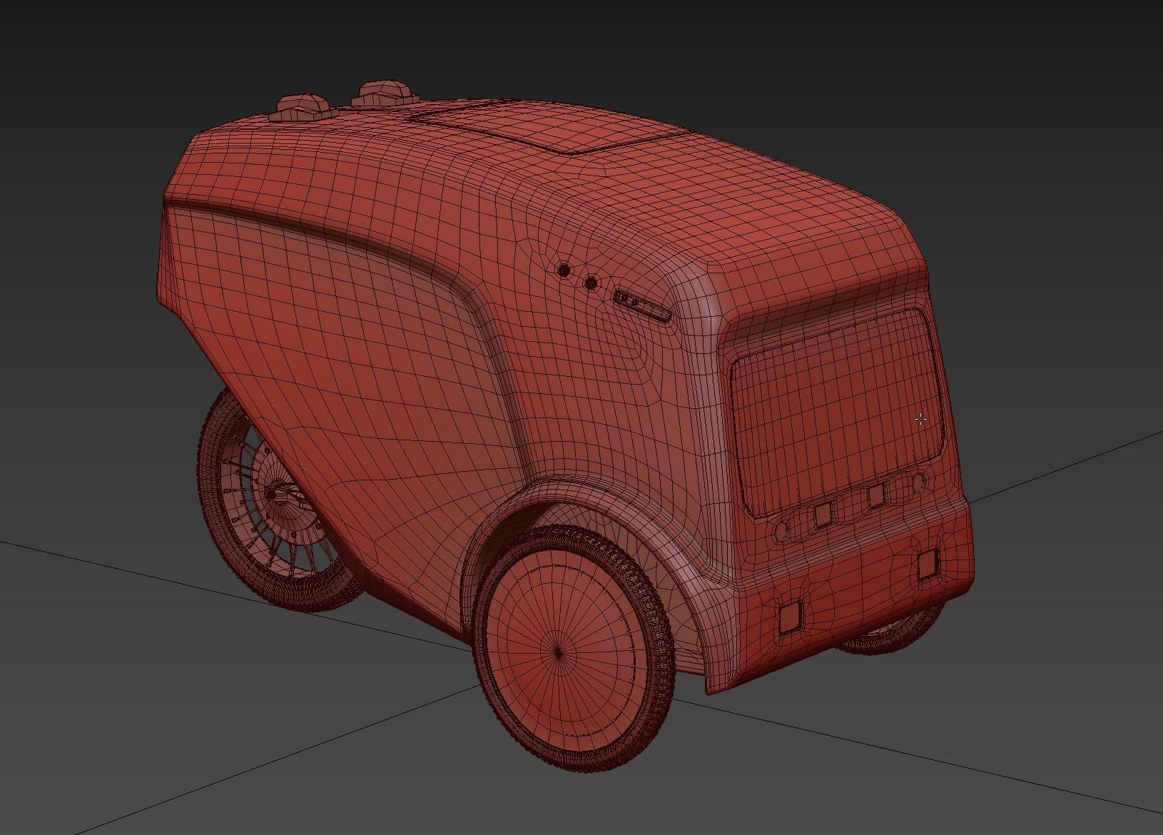 Autonomous delivery robot concept 3D model_5