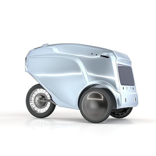 Autonomous delivery robot concept 3D model