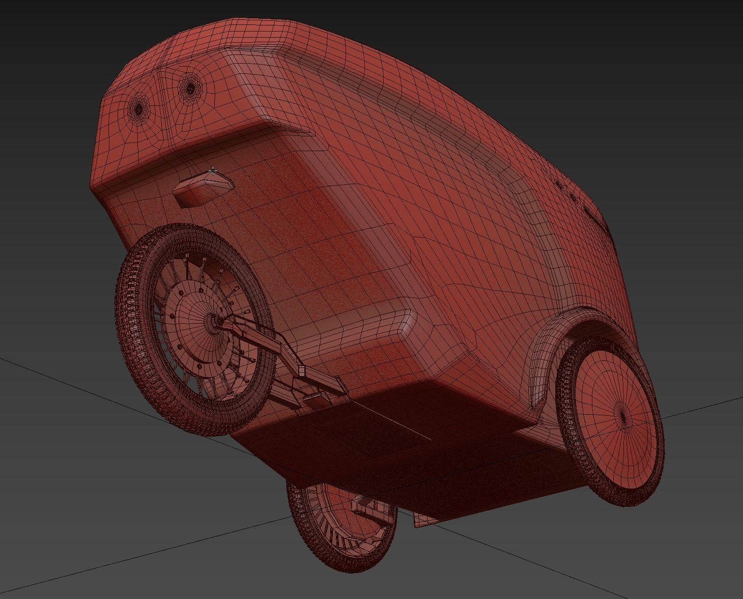 Autonomous delivery robot concept 3D model_7