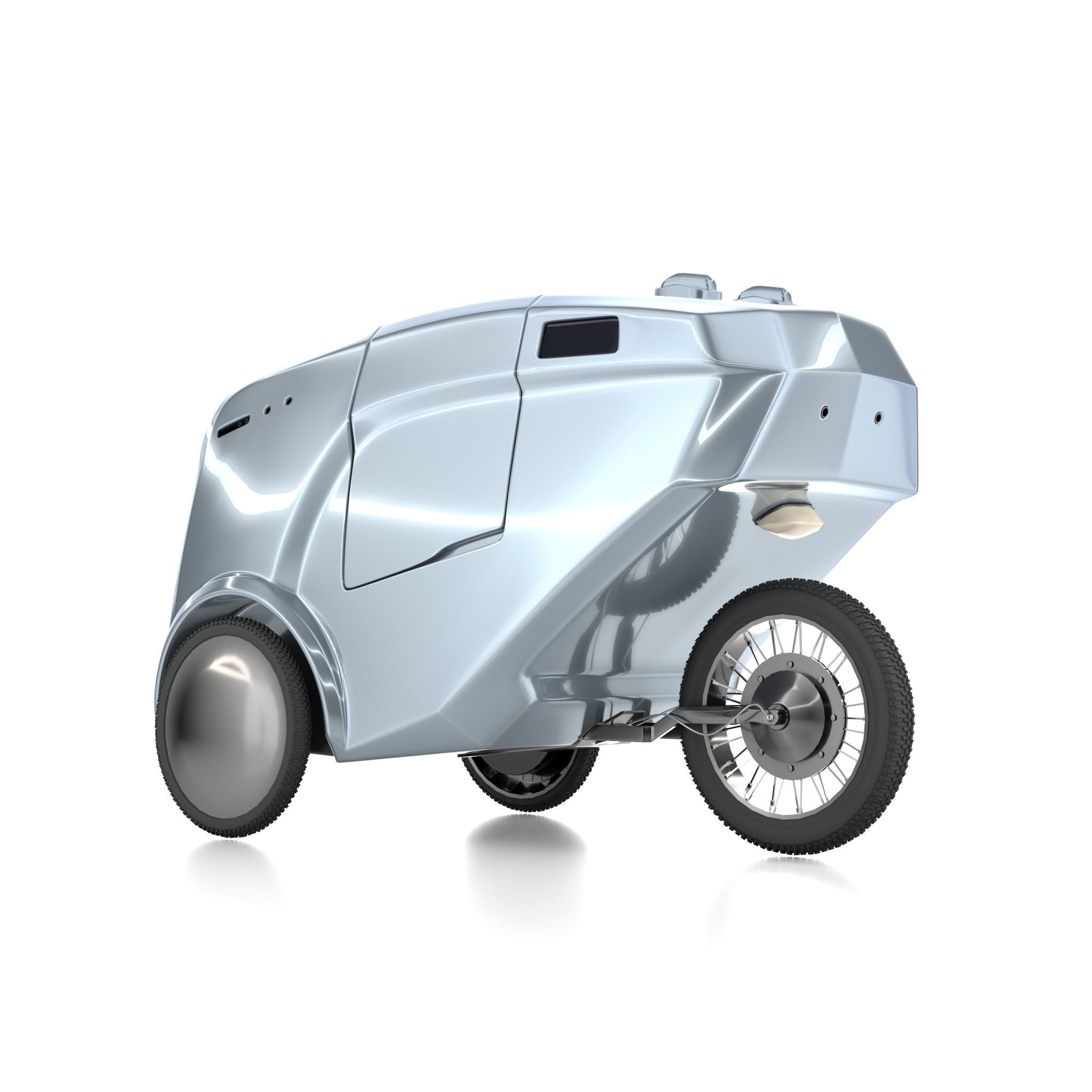 Autonomous delivery robot concept 3D model_1