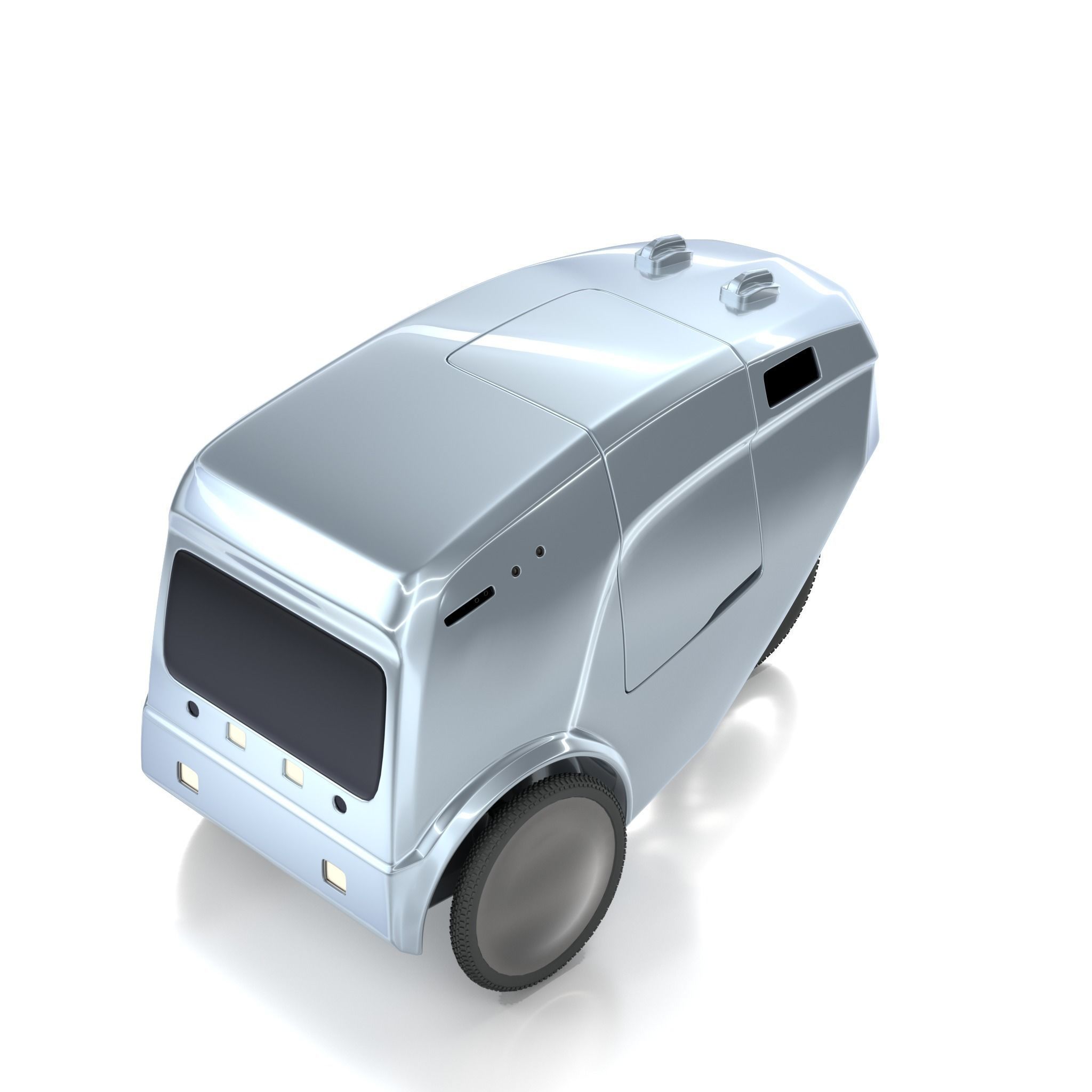 Autonomous delivery robot concept 3D model_2