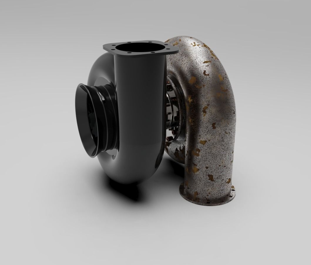 TURBOCHARGER CREATED IN SIEMENS NX RENDERED KEYSHOT  3D model_2