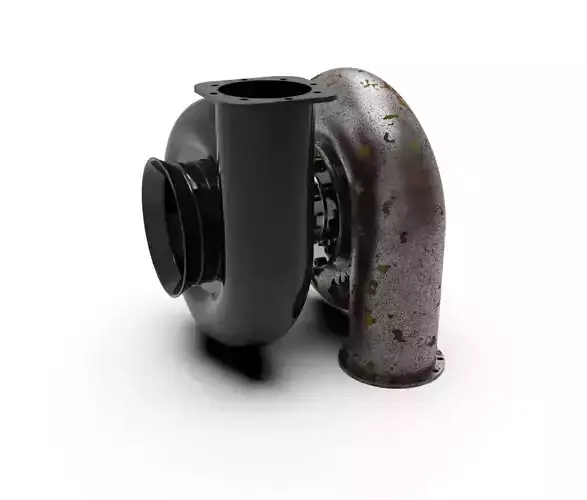 TURBOCHARGER CREATED IN SIEMENS NX RENDERED KEYSHOT  3D model