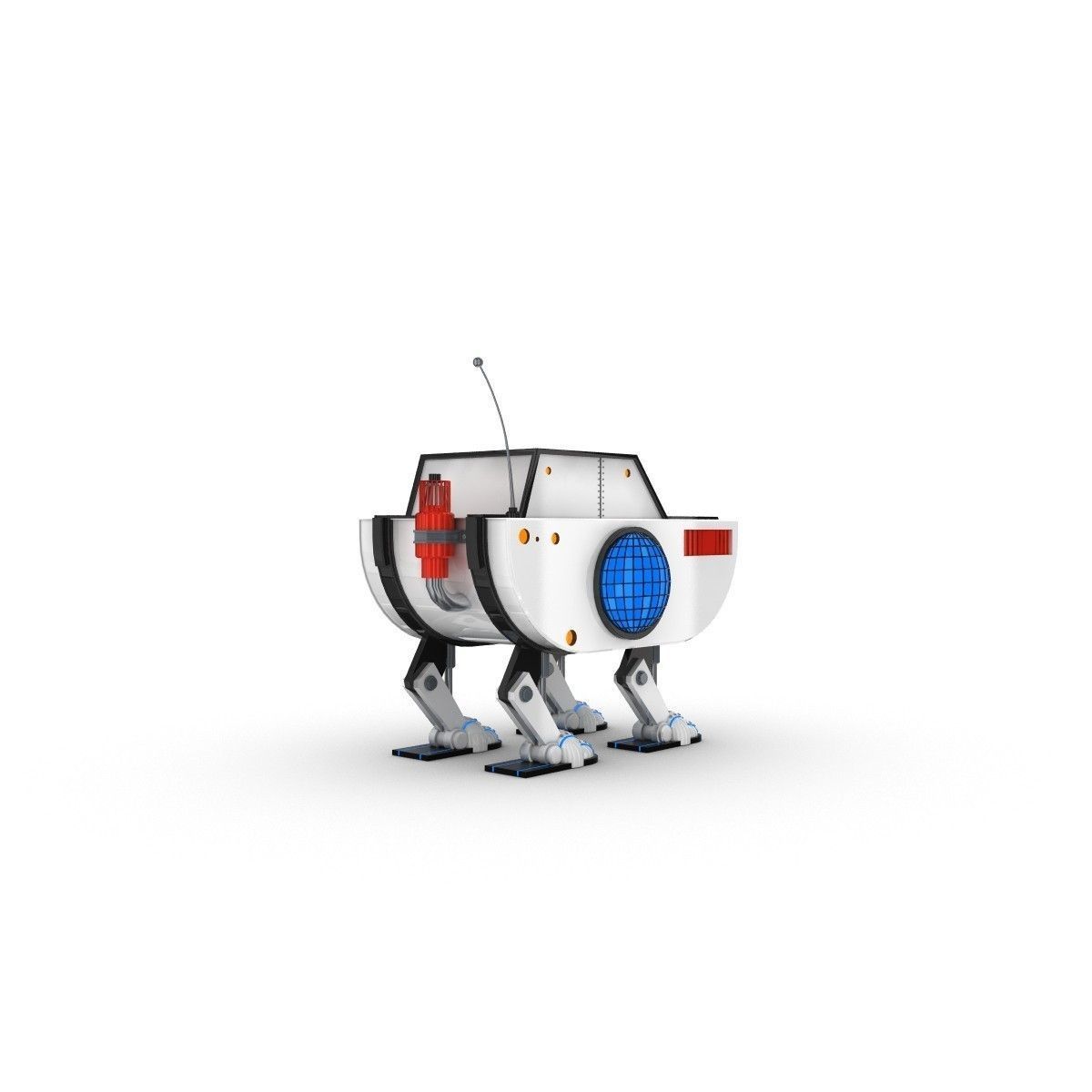 Funny Robot Character 3D model_3