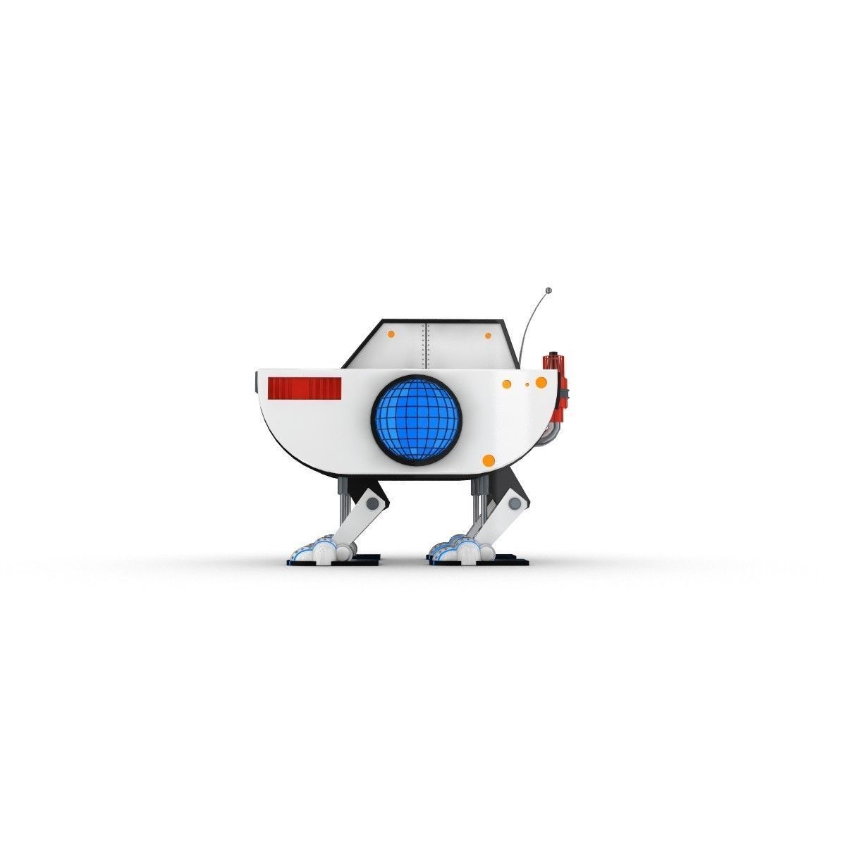 Funny Robot Character 3D model_4