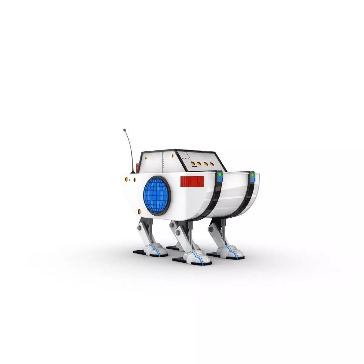 Funny Robot Character 3D model_0
