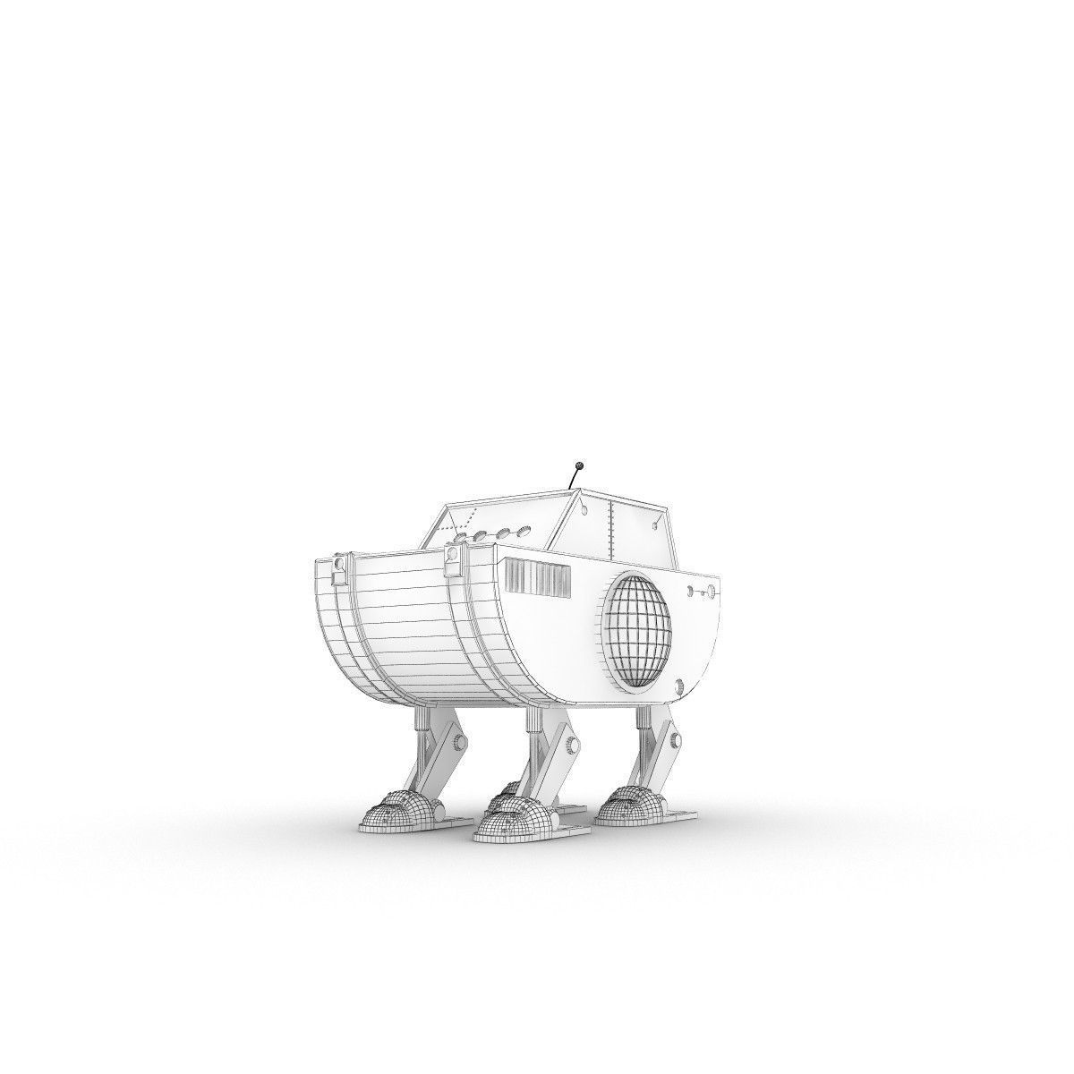 Funny Robot Character 3D model_6