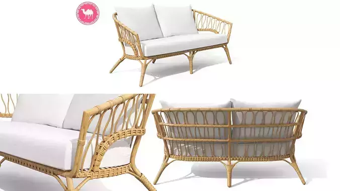 Lucara Sofa Low-poly 3D model