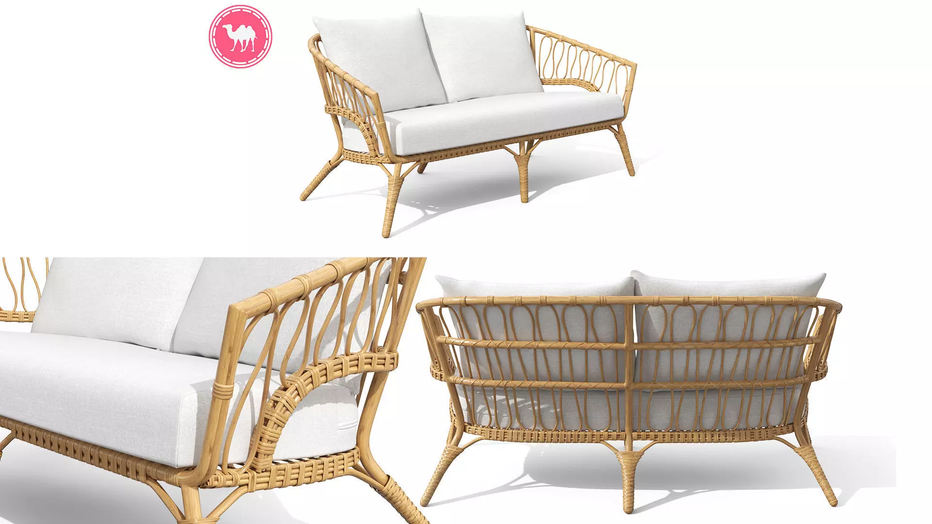 Lucara Sofa Low-poly 3D model