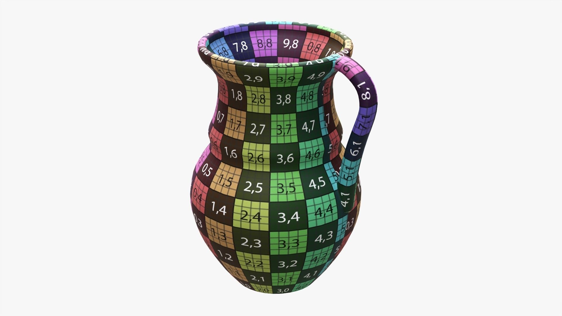 Ceramic jug vintage large 3D model_13