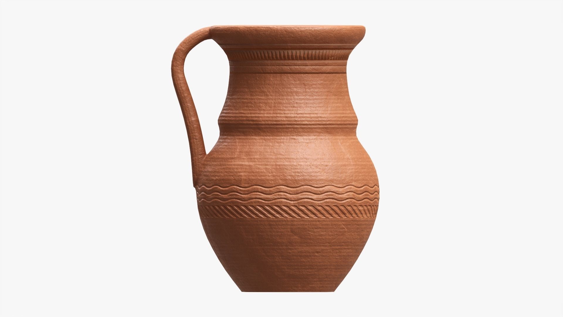 Ceramic jug vintage large 3D model_3