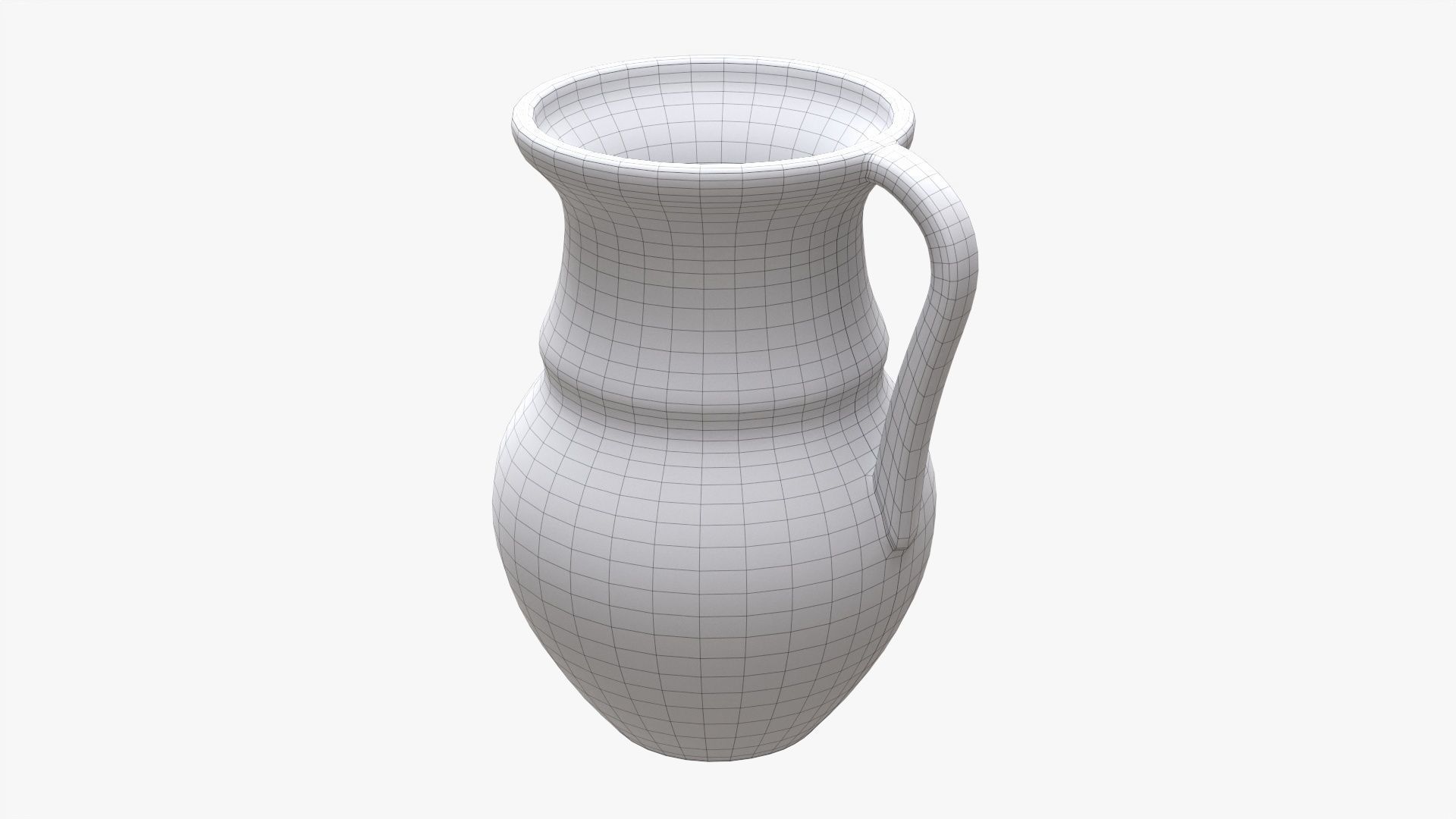 Ceramic jug vintage large 3D model_7