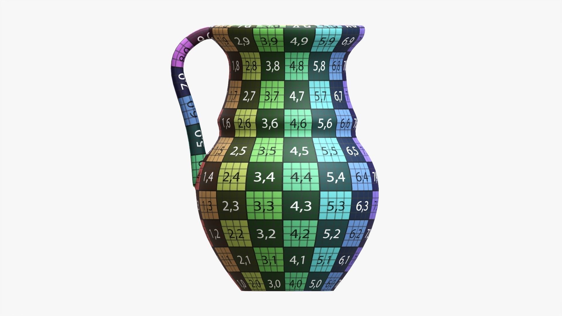 Ceramic jug vintage large 3D model_15