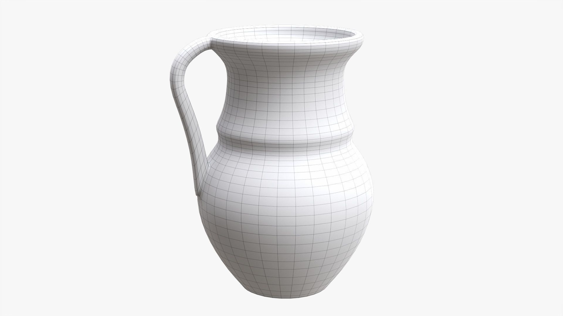 Ceramic jug vintage large 3D model_6