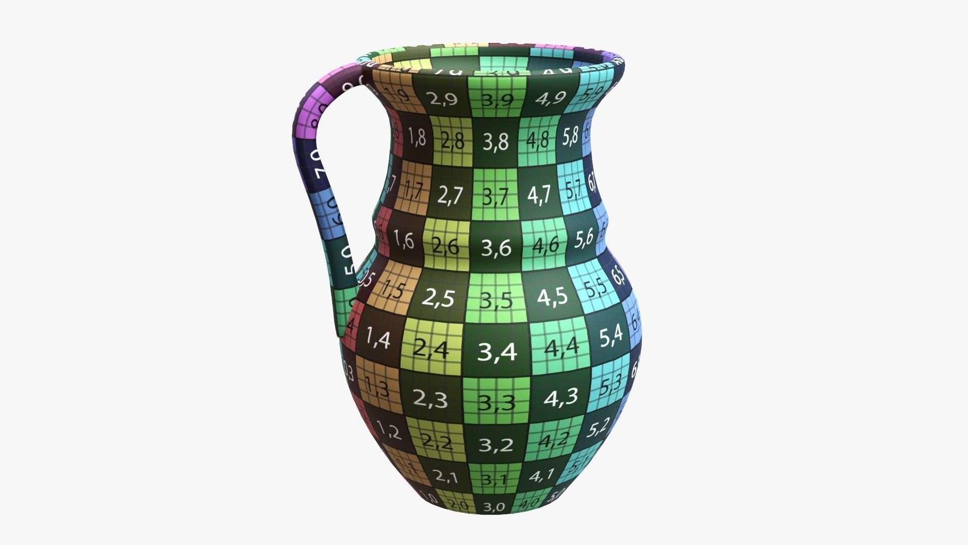 Ceramic jug vintage large 3D model_12